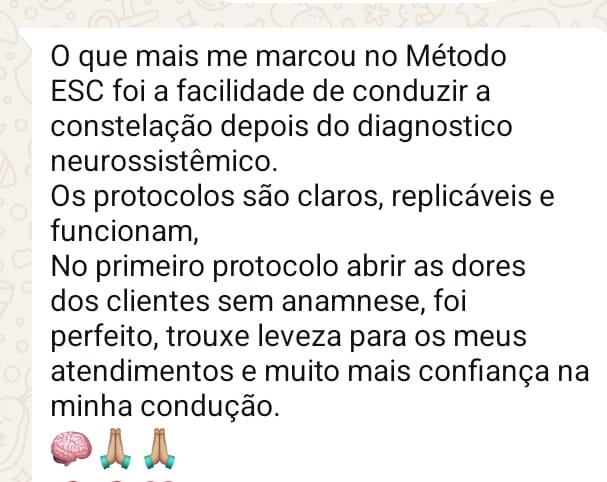 Depoimento sobre clareza e confiança após o diagnóstico neurossistêmico