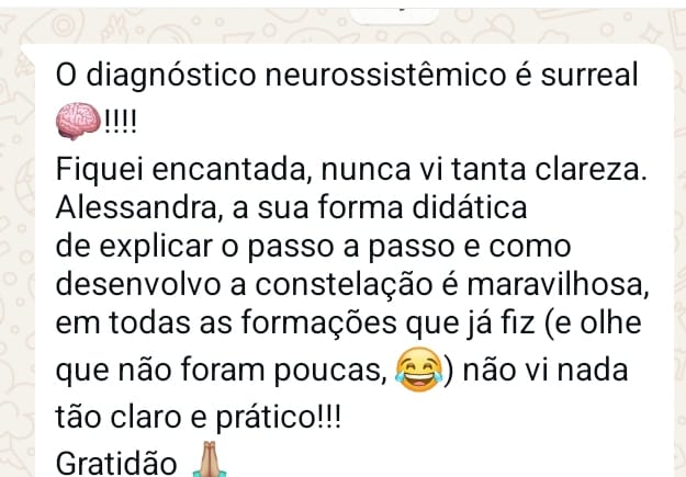 Depoimento sobre a clareza didática da Alessandra
