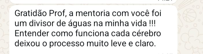 Depoimento sobre entender como funciona cada cérebro